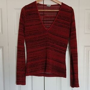 Red V-Neck Sweater